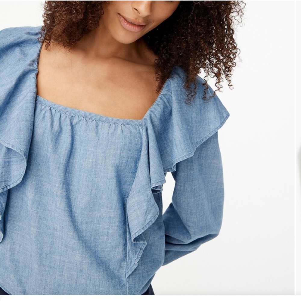 j.crew denim top - Picture 2 of 13